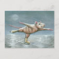 Graceful Rat Skating Postcard