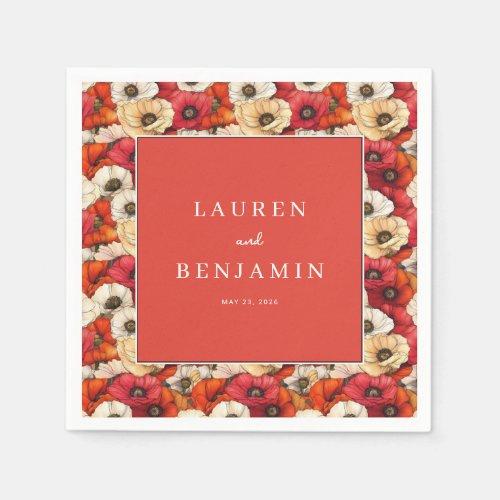 Graceful Red Floral Border