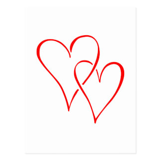 Interlocking Hearts Postcards & Postcard Template Designs