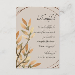 Graceful Remembrance Sympathy Thank You Card