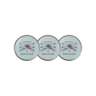 Graceful Resilience - Artistic Dragonfly Golf Ball Marker