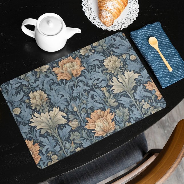 Graceful Retro Flowers Retirement Gifts for Mom Cloth Placemat (Graceful Retro Flowers Retirement Gifts for Mom)