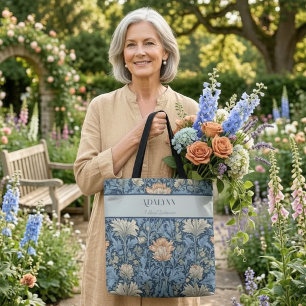 Graceful Retro Flowers Retirement Gifts for Mom Tote Bag