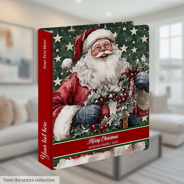 Graceful Santa Claus Christmas Photo Binder (Graceful Santa Claus Christmas Photo Binder)