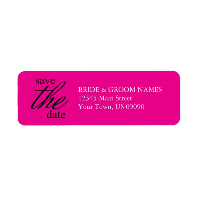 Graceful Save The Date Address Labels (Magenta) (Front)