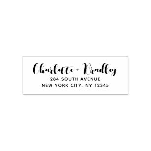 Graceful Script Family Return Address Self-inking Stamp