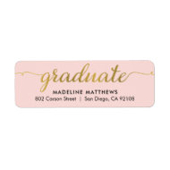 Graceful Script Graduation Return Address Label