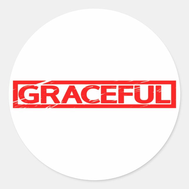 Graceful Stamp Classic Round Sticker (Front)
