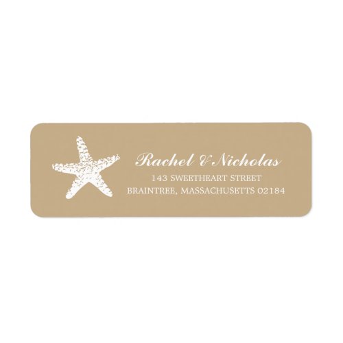 Graceful Starfish  Return Address Label