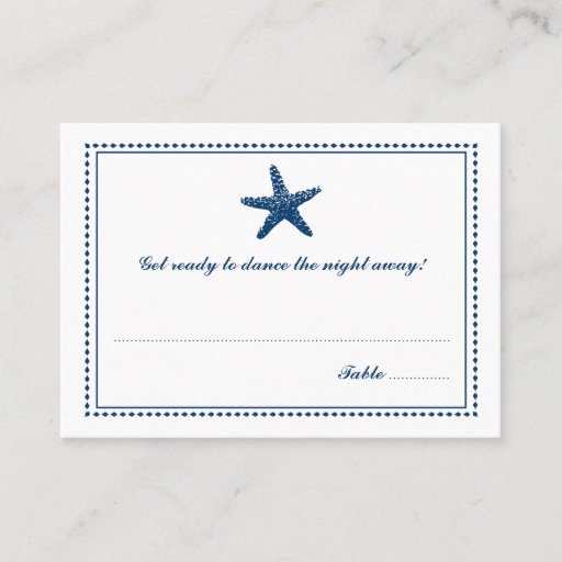 Customizable Graceful Starfish | Seating Escort Card Business Card