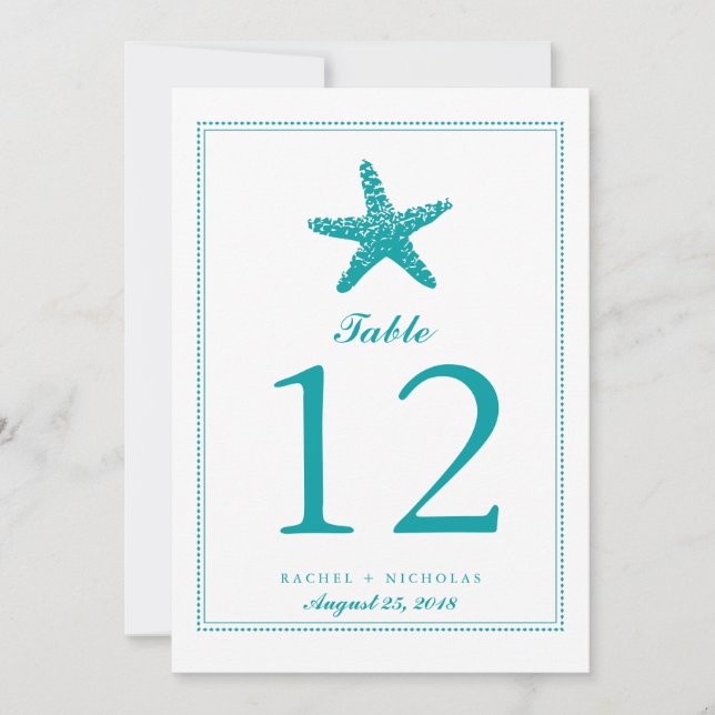 Graceful Starfish | Table Number (Front)