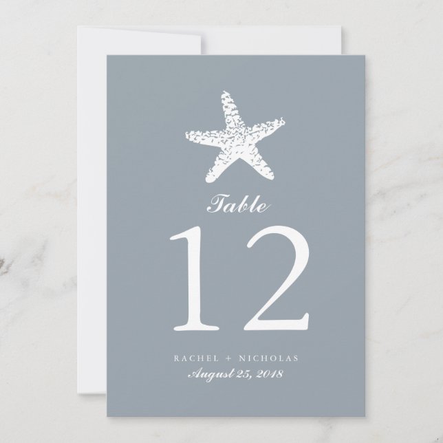 Graceful Starfish | Table Number (Front)