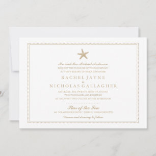 Graceful Starfish   Wedding Invitation