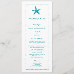 Graceful Starfish Wedding Menu