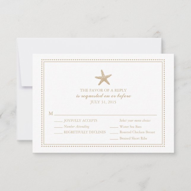 Graceful Starfish | Wedding RSVP (Front)