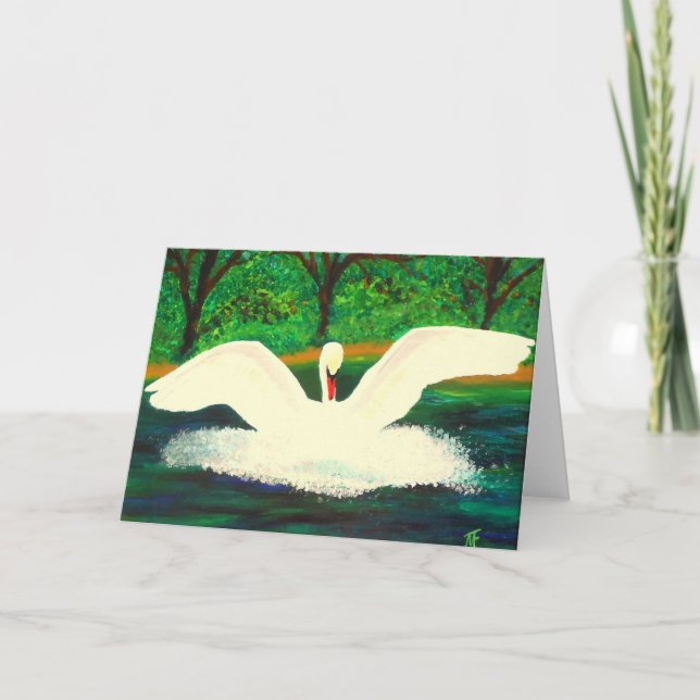 Graceful Swan - Greeting Card (Front)