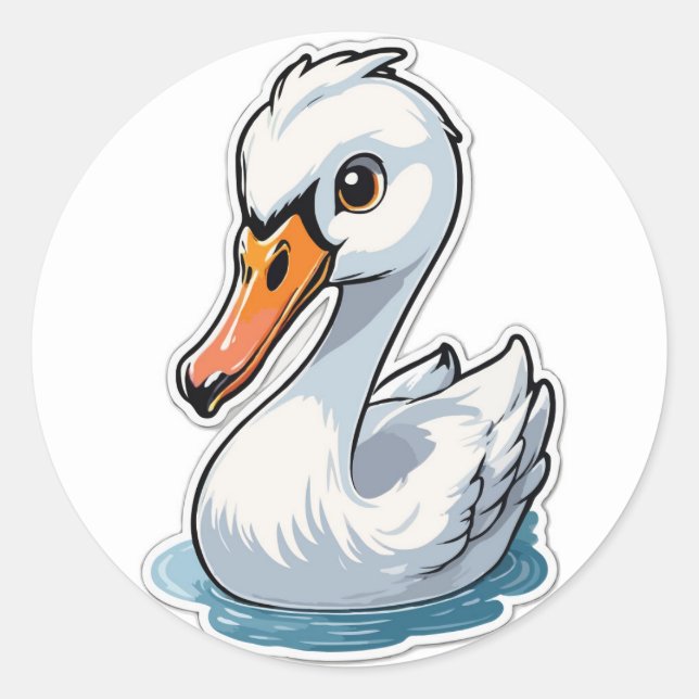 Graceful Swan Sticker (Front)