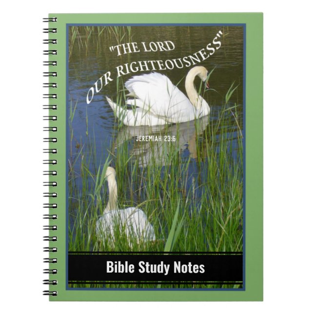 Graceful Swans Bible Study Notes Notebook (Front)