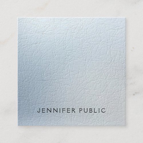 Graceful Texture Look Glam Modern Luxury Plain Square Business Card