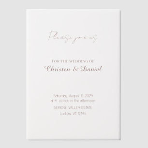 Graceful Translucent Wedding Invitation Cover
