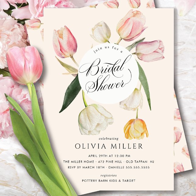 Graceful Tulips Baby Shower Invitation (Creator Uploaded)