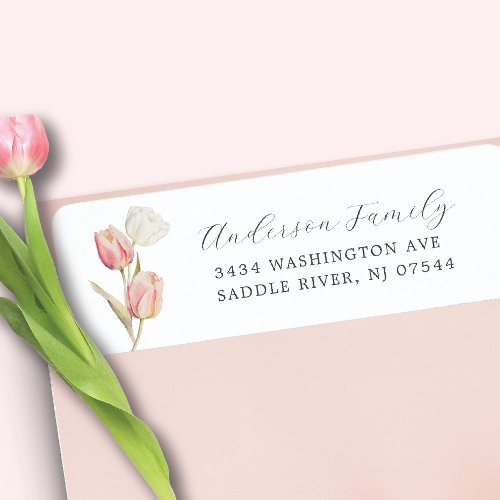 Graceful Tulips Return Address Label