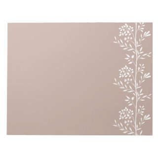 Graceful Vertical Garden Silhouette M1 White Flora Notepad