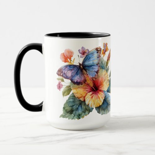 Graceful Watercolor Butterfly Mug