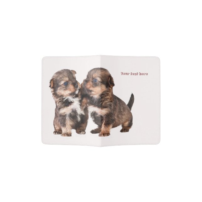 Graceful Yorkshire Puppies Passport Holder (Opened)