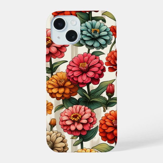 Graceful Zinnia Flower Iphone Case (Back)