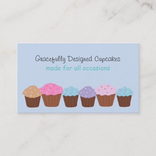 Customizable Gracefully Designed Cupcakes Business Card Templates