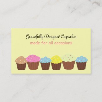 Gracefully Designed Cupcakes Business Card