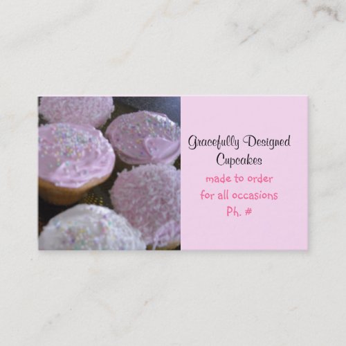 Gracefully Designed Cupcakes Business Card