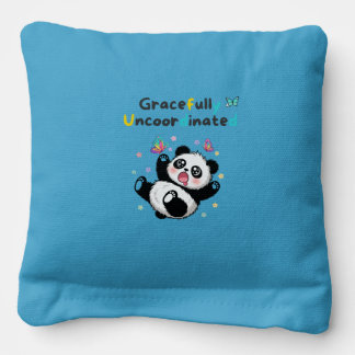 Gracefully Uncoordinated Cute Panda Cornhole Bags