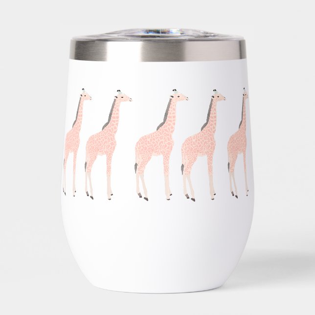 Gracefully Yours Giraffes Thermal Wine Tumbler (Front)