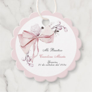 Gracias Bautizo Niña Favor Tags