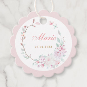 ¡Gracias Bautizo Niña Favor Tags