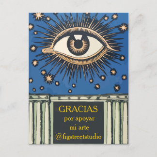 Gracias, Big Eye, change text Postcard