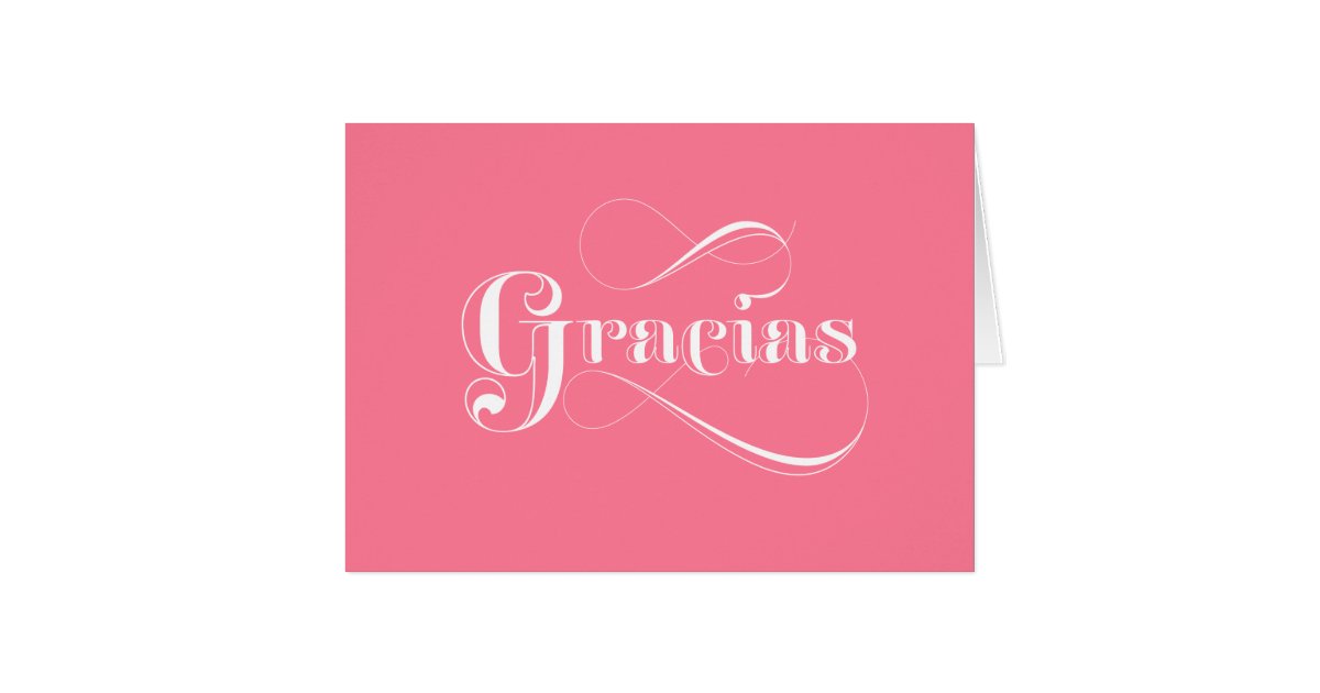 Gracias Pink Spanish Thank You Cards Zazzle Gracias Pink Spanish Thank You Cards Zazzle