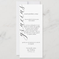 gracias placement card in spanish