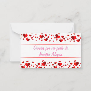 Gracias por ser parte de Nuestra Alegria Note Card