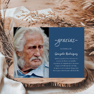Gracias Simpatia   Spanish Sympathy Photo Thank You Card