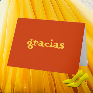 Gracias Spanish Letterpress Thank You Card