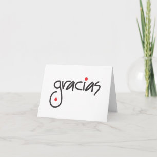 Gracias - thank you in any language card