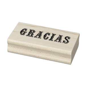 Gracias- wood stamp