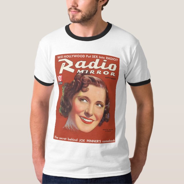 Gracie Allen Radio Mirror Mag Cover 1936 T-Shirt (Front)
