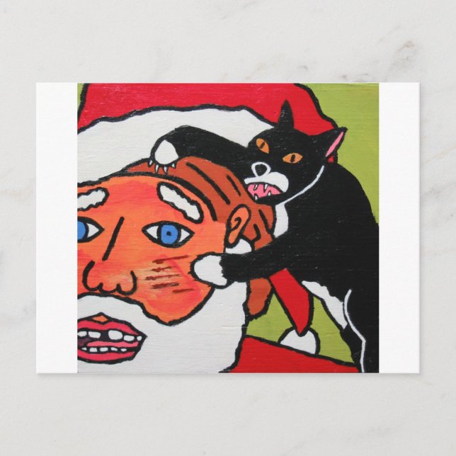 Gracie Claws Holiday Postcard (Front)