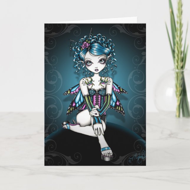 GRACIE Gothic Couture Corset Fairy Card (Front)