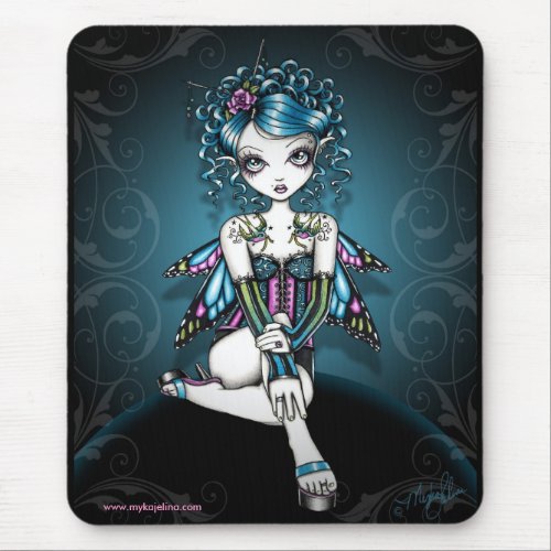 Gracie Gothic Couture Swallow Tattoo Fairy Mouse Pad