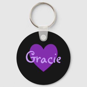 Gracie in Purple Keychain